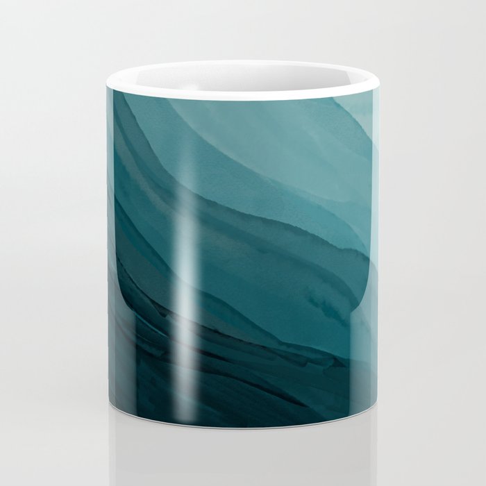Waves Into The Depths | Wave Texture Design Coffee Mug Gallery Image 4