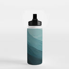 Waves Into The Depths | Wave Texture Design Water Bottle Gallery Image 2