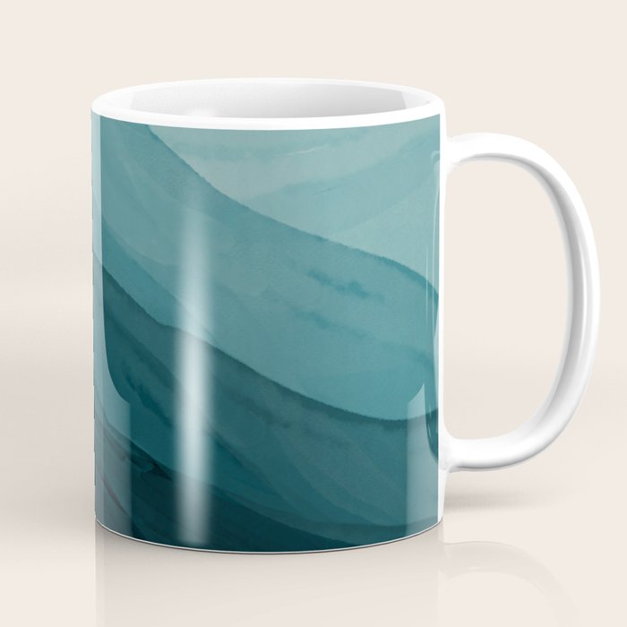 Waves Into The Depths | Wave Texture Design Coffee Mug Gallery Image 1