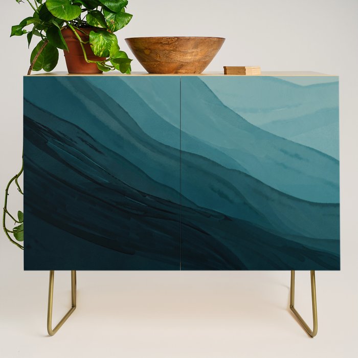 Waves Into The Depths | Wave Texture Design Credenza Gallery Image 1