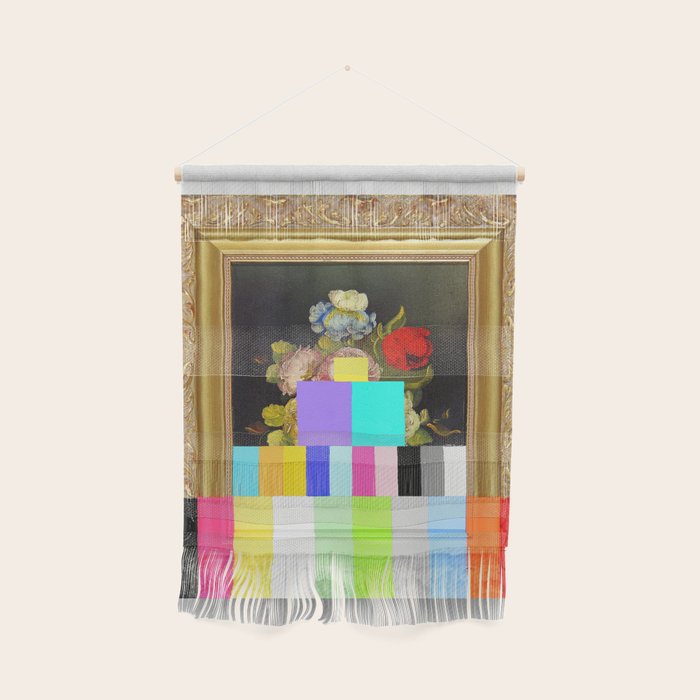 A Painting of Flowers With Color Bars Wall Hanging Gallery Image 1