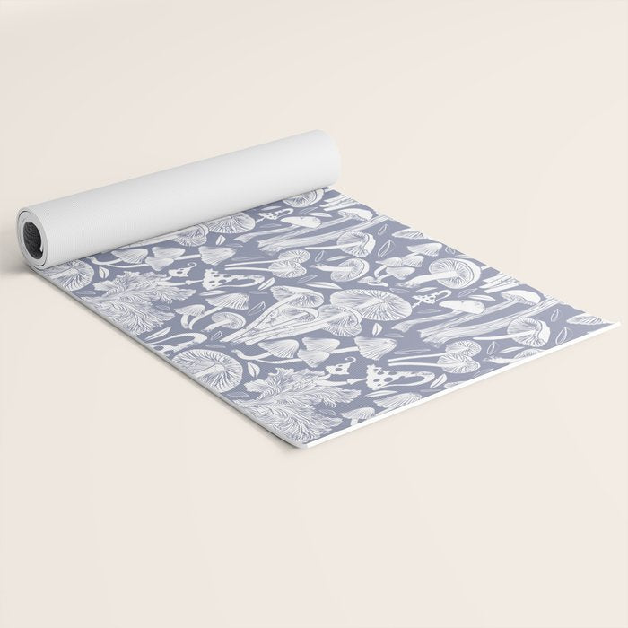 Delicious Autumn botanical poison IV // blue grey background Yoga Mat Gallery Image 2