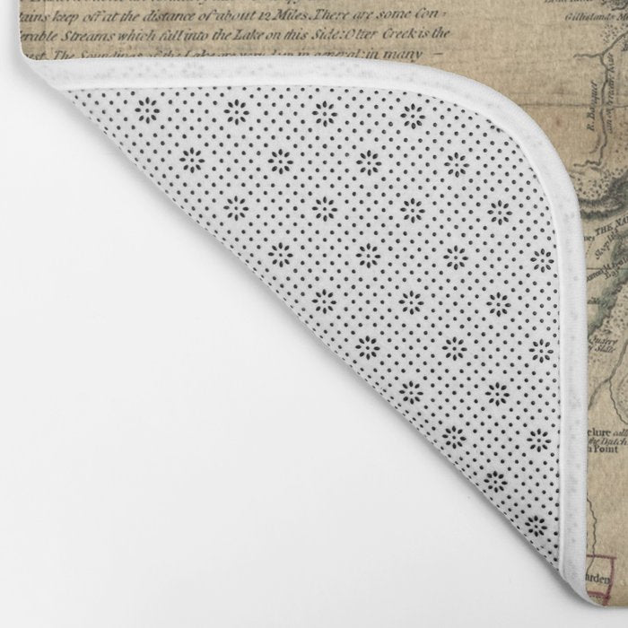 Vintage Map of Lake Champlain & Lake George (1776) Bath Mat Gallery Image 2