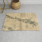 Vintage Map of Lake Champlain & Lake George (1776) Rug Gallery Image 1