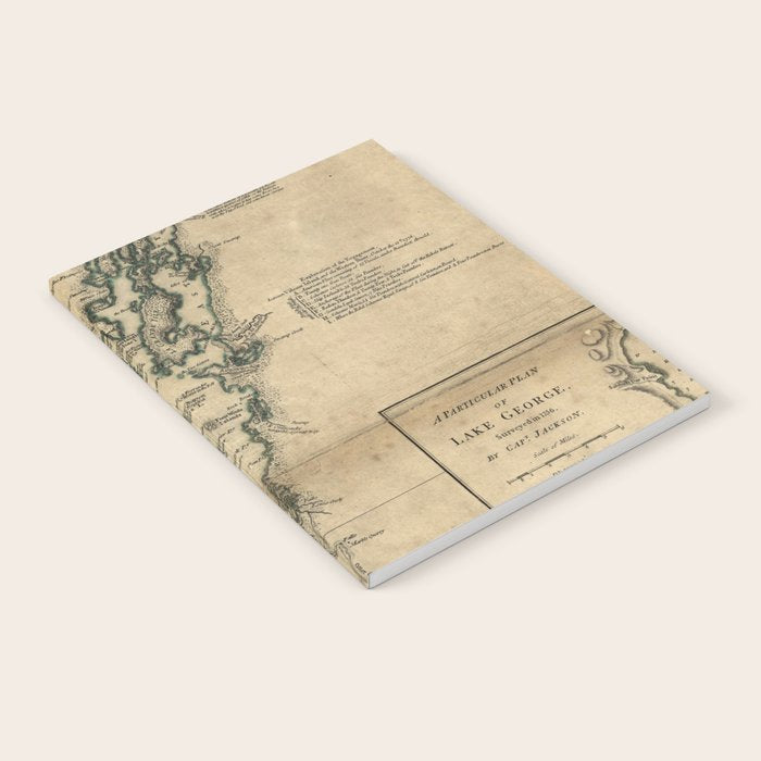 Vintage Map of Lake Champlain & Lake George (1776) Notebook Gallery Image 2