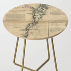 Vintage Map of Lake Champlain & Lake George (1776) Side Table Gallery Image 2