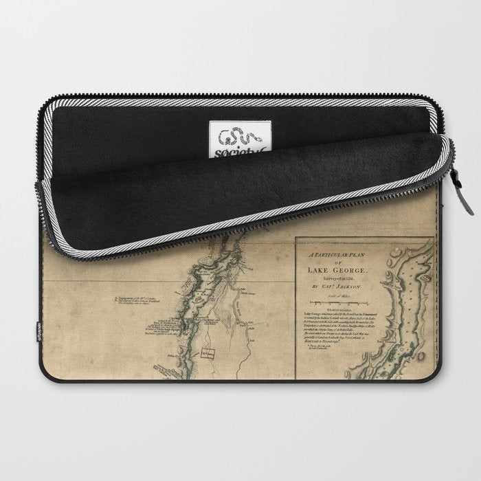 Vintage Map of Lake Champlain & Lake George (1776) Laptop Sleeve Gallery Image 2