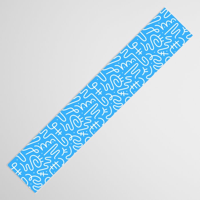 Colorful abstract fun line doodle art pattern Table Runner Gallery Image 3