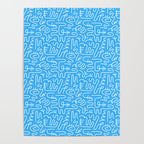 Colorful abstract fun line doodle art pattern Poster Gallery Image 4