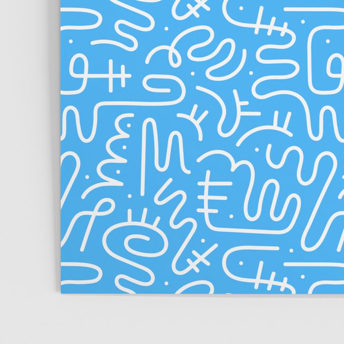 Colorful abstract fun line doodle art pattern Poster Gallery Image 3