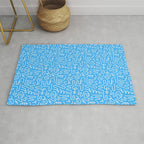 Colorful abstract fun line doodle art pattern Rug Gallery Image 1
