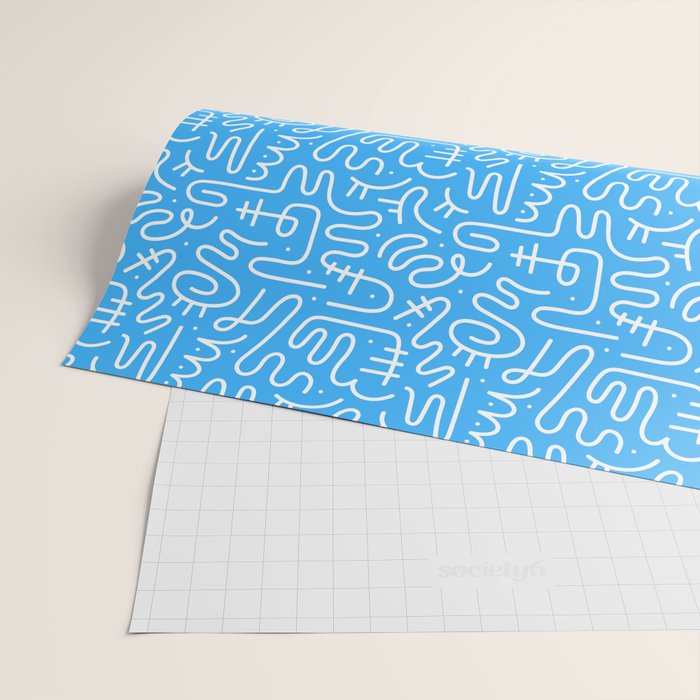 Colorful abstract fun line doodle art pattern Wrapping Paper Gallery Image 2