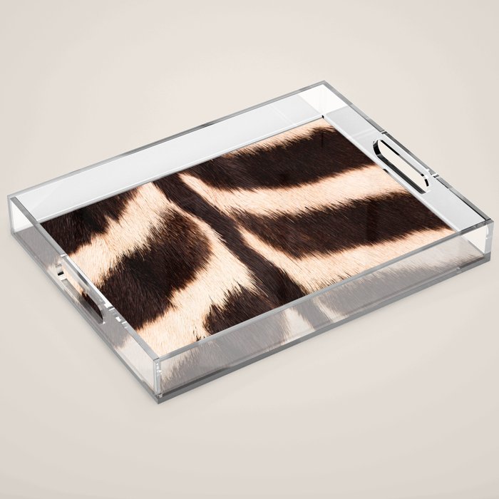 Zebra - zebra stripes -zebra skin - genuine - beautiful  Acrylic Tray Gallery Image 1