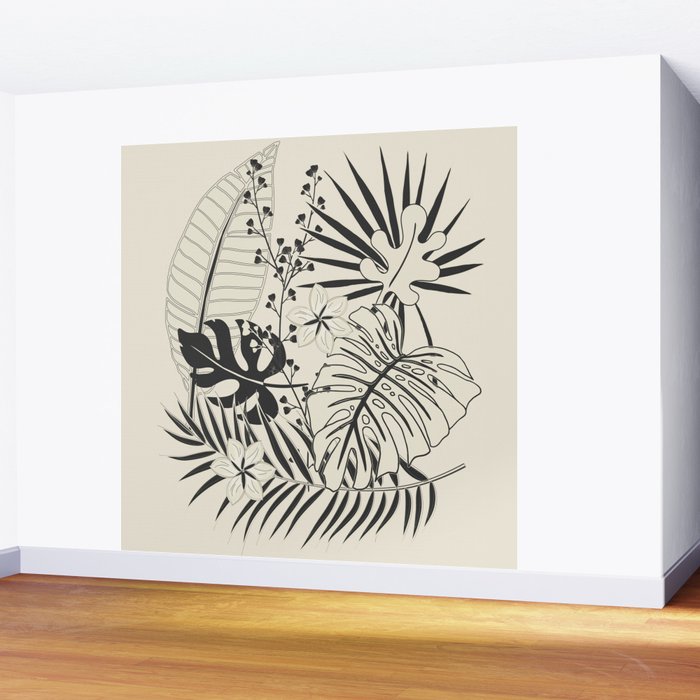 Minimal Botanica 2 Wall Mural Gallery Image 2