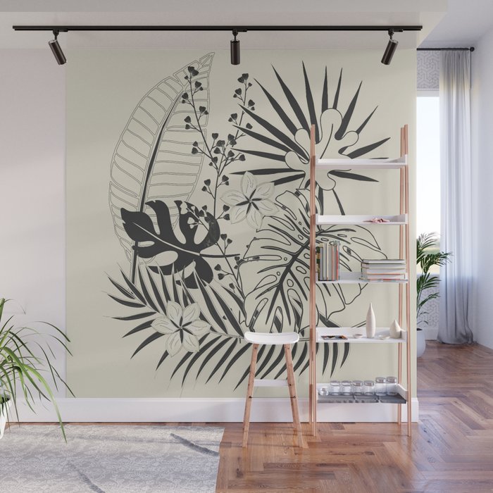 Minimal Botanica 2 Wall Mural Gallery Image 1