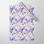 Modern Vibrant Flowery Garden B Wrapping Paper Gallery Image 1