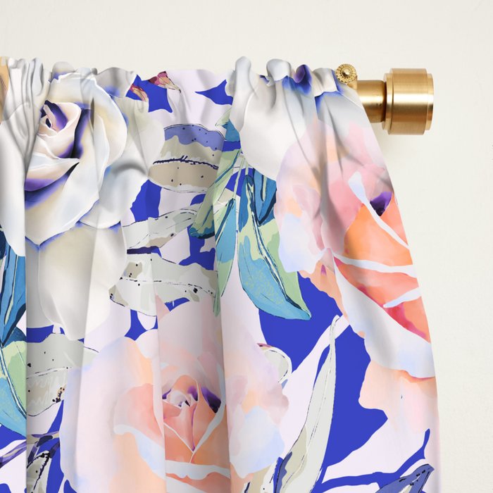 Modern Vibrant Flowery Garden B Window Curtain Gallery Image 2