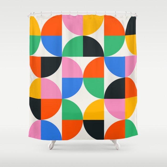 BAUHAUS PATTERN STUDY 02 Shower Curtain Gallery Image 1
