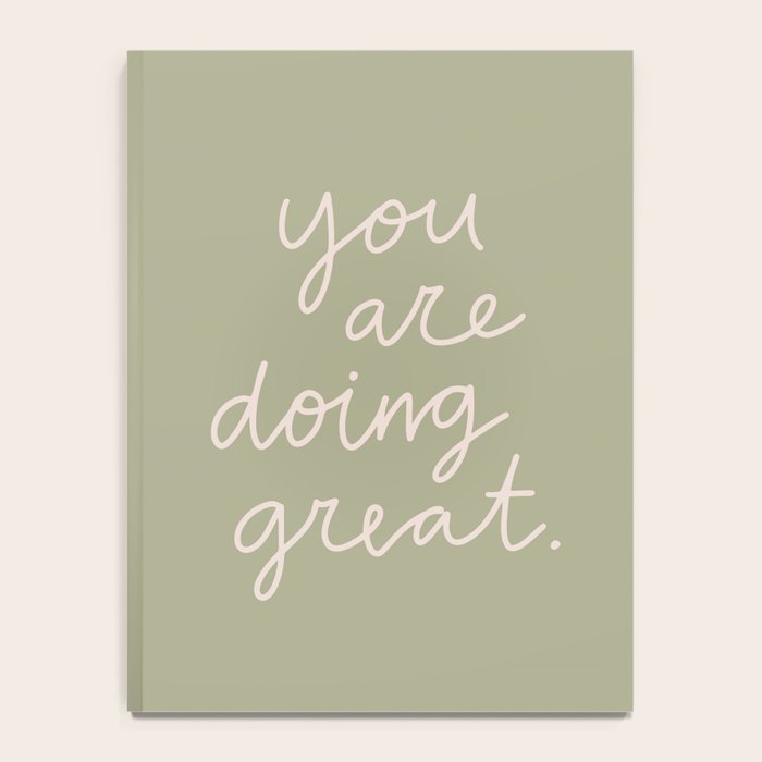 You Are Doing Great Sage Green Notebook Gallery Image 4