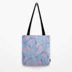 Coastal Oysters on the Beach in Sea Blue & Lavender Tote Bag Gallery Image 2
