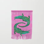 Crocodiles (Pink and Green) Wall Hanging Gallery Image 1