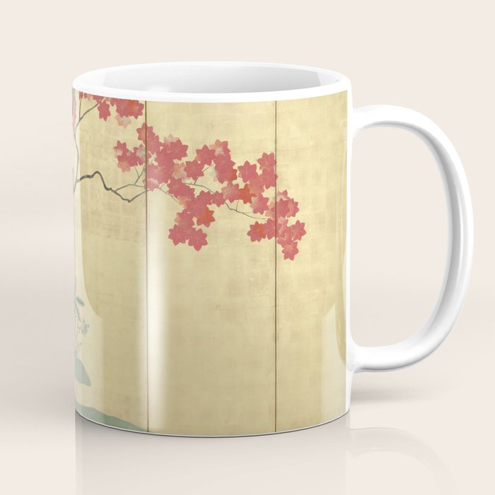 Maple Tree Japanese Edo Period Six-Panel Gold Leaf Screen Coffee Mug Gallery Image 1