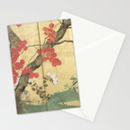 Maple Tree Japanese Edo Period Six-Panel Gold Leaf Screen Stationery Card Gallery Image 2