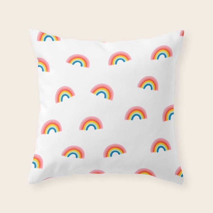 Happy Rainbow Throw Pillow Gallery Image 6