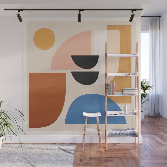 Abstract Minimal Shapes 52 Wall Mural Gallery Image 1