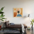 Abstract Minimal Shapes 52 Wood Wall Art Gallery Image 2