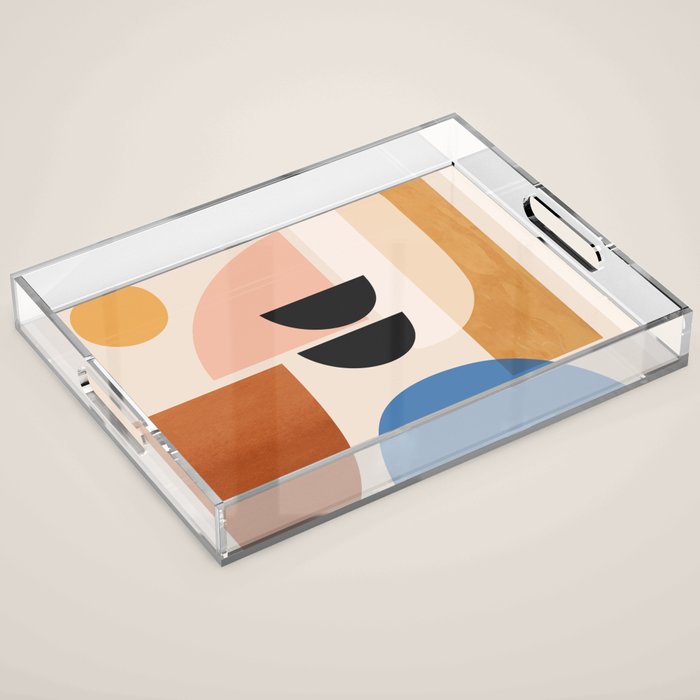 Abstract Minimal Shapes 52 Acrylic Tray Gallery Image 1