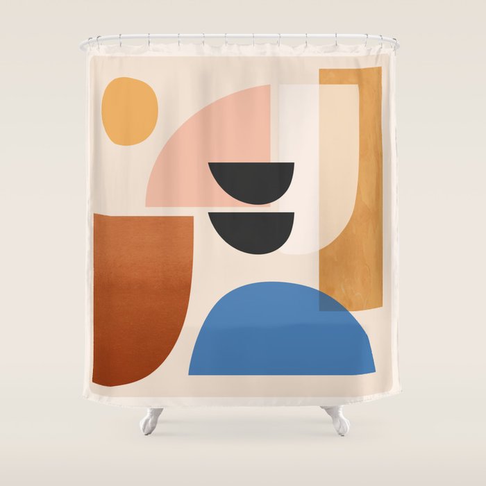 Abstract Minimal Shapes 52 Shower Curtain Gallery Image 1