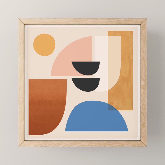 Abstract Minimal Shapes 52 Mini Art Print Gallery Image 1