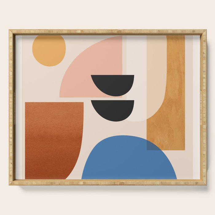 Abstract Minimal Shapes 52 Serving Tray Gallery Image 1