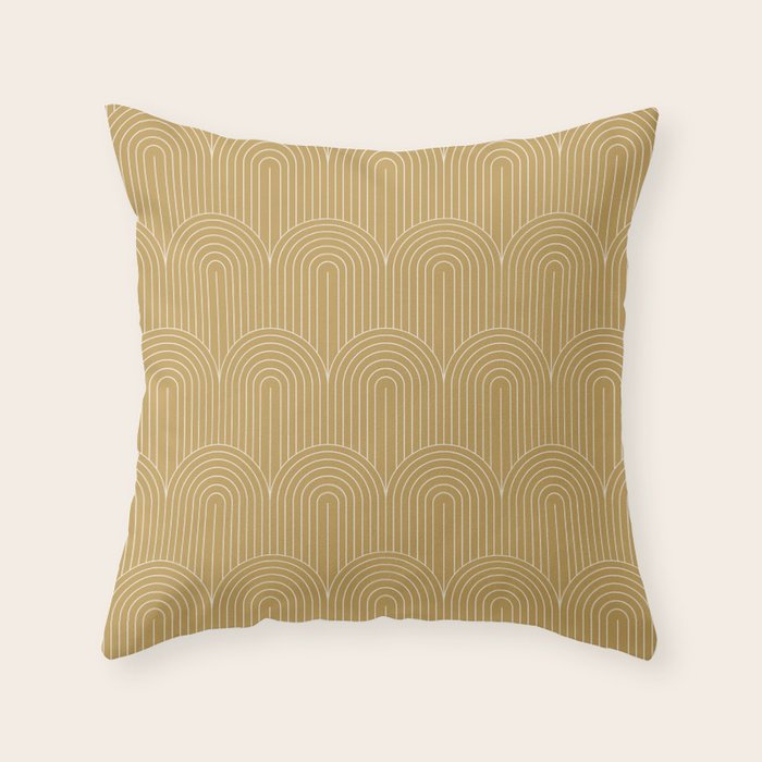 Art Deco Arch Pattern XLVI Throw Pillow Gallery Image 6