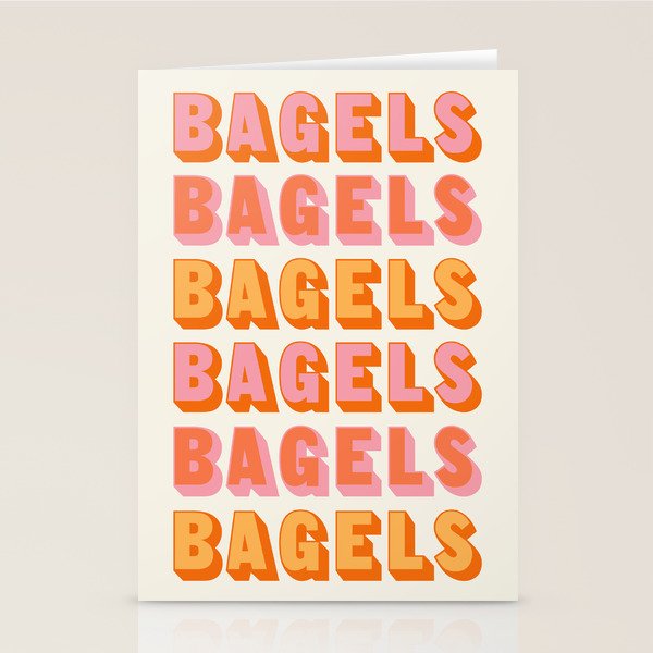 BAGELS BAGELS BAGELS Stationery Card Gallery Image 2