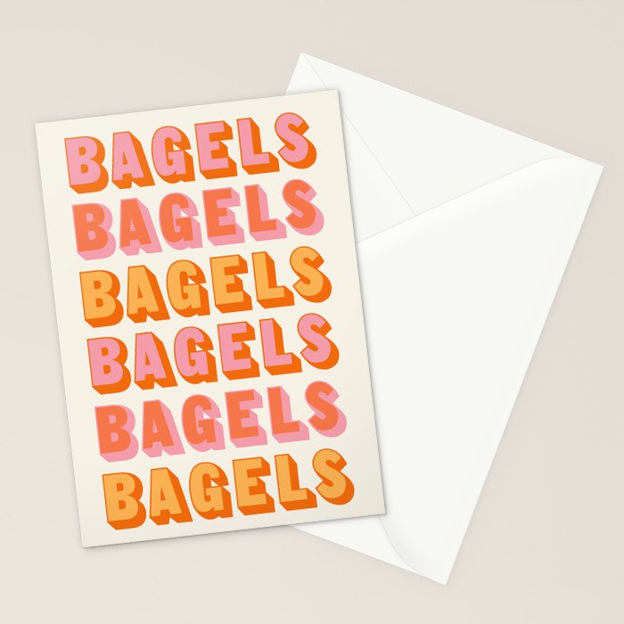 BAGELS BAGELS BAGELS Stationery Card Gallery Image 2