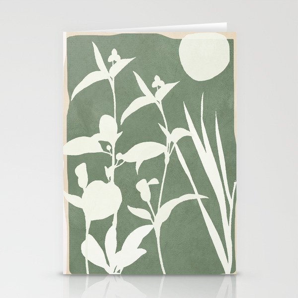 Minimal Abstract Leaves 10 Stationery Card Gallery Image 2