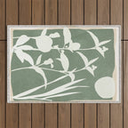 Minimal Abstract Leaves 10 Outdoor Rug Gallery Image 1