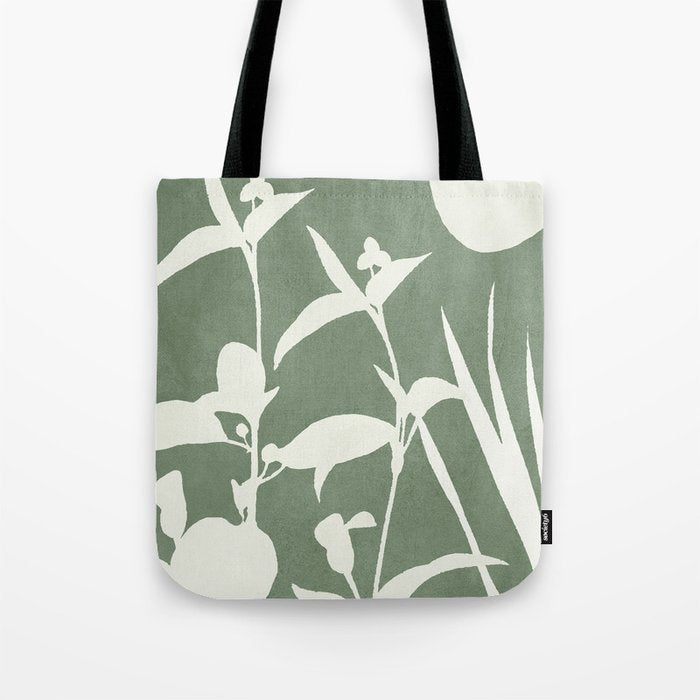 Minimal Abstract Leaves 10 Tote Bag Gallery Image 1