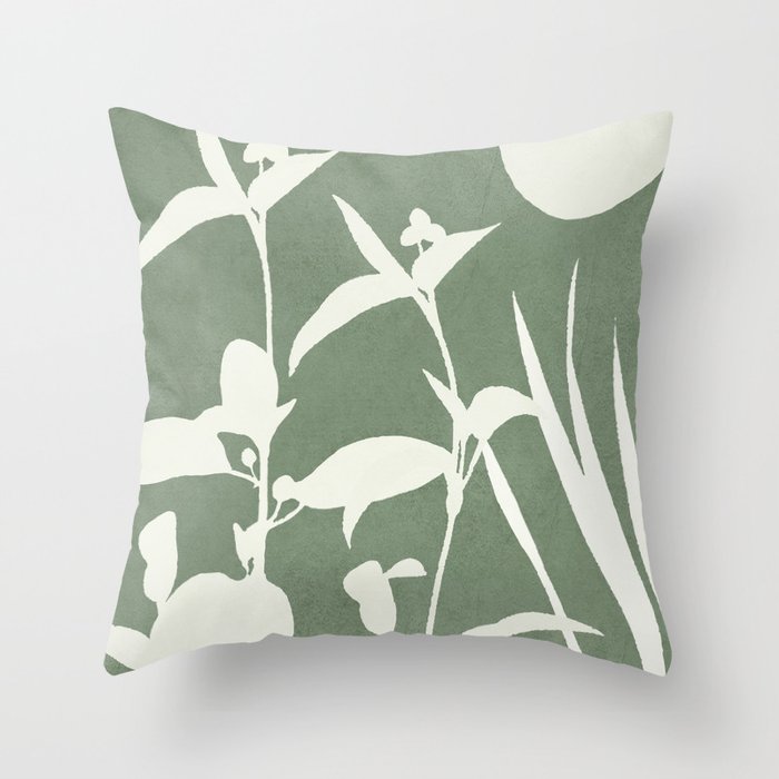 Minimal Abstract Leaves 10 Throw Pillow Gallery Image 6