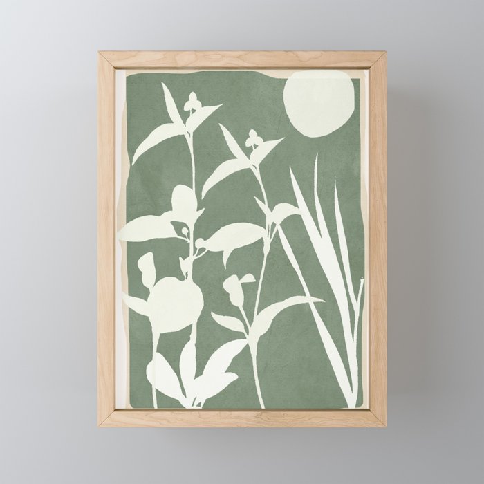 Minimal Abstract Leaves 10 Mini Art Print Gallery Image 1
