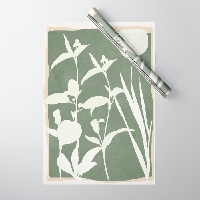 Minimal Abstract Leaves 10 Wrapping Paper Gallery Image 1