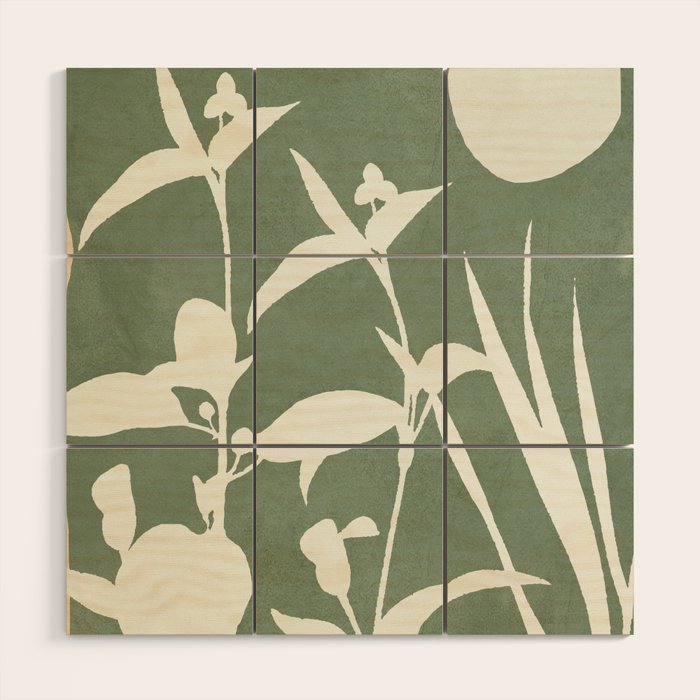 Minimal Abstract Leaves 10 Wood Wall Art Gallery Image 1