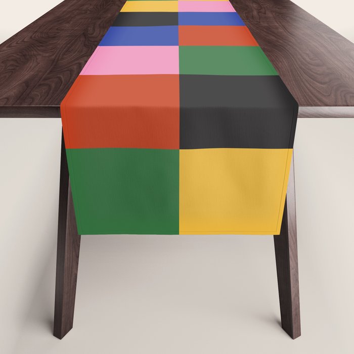 Bold Colorful Checks Pattern - Large XVII Table Runner Gallery Image 1