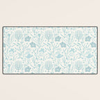 Hanukkah Toile Blue and Cream Menorah Dreidels Peace Dove Botanicals and Olive Branch Desk Mat Gallery Image 3