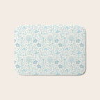 Hanukkah Toile Blue and Cream Menorah Dreidels Peace Dove Botanicals and Olive Branch Bath Mat Gallery Image 1
