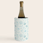 Hanukkah Toile Blue and Cream Menorah Dreidels Peace Dove Botanicals and Olive Branch Wine Chiller Gallery Image 1