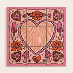 Capricorn Heart Wood Wall Art Gallery Image 1