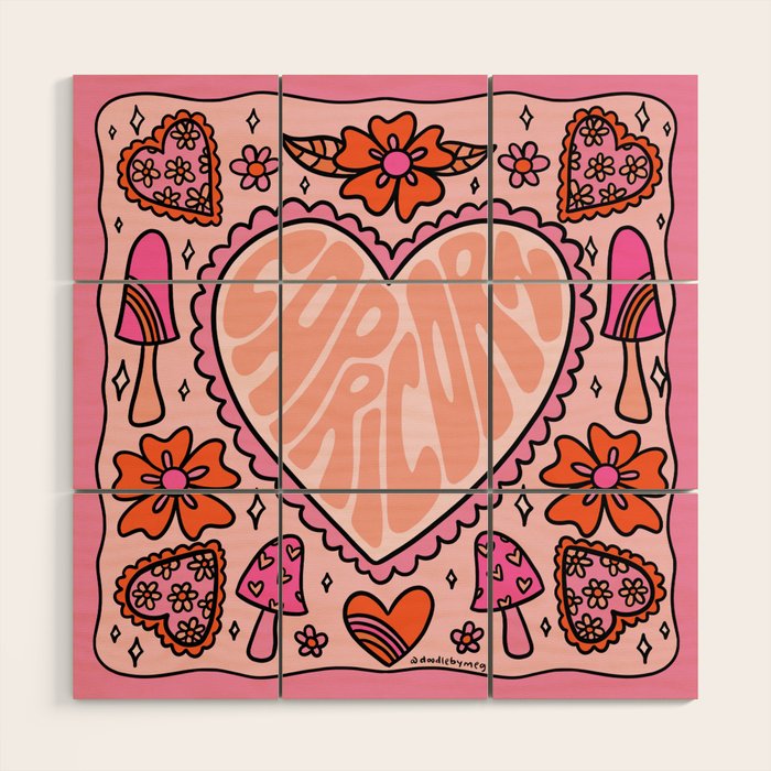Capricorn Heart Wood Wall Art Gallery Image 1